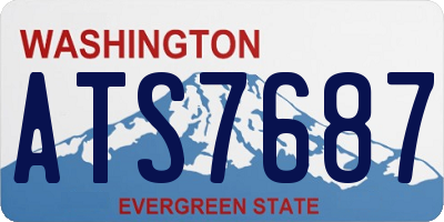 WA license plate ATS7687