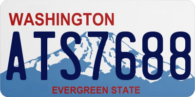 WA license plate ATS7688