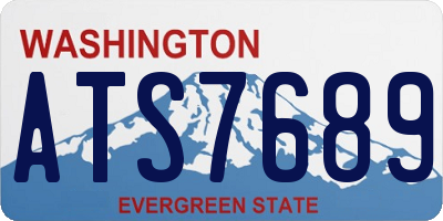 WA license plate ATS7689