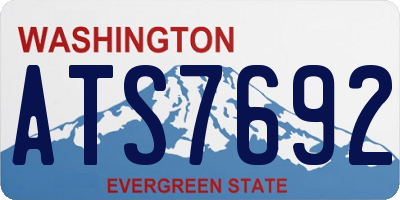 WA license plate ATS7692