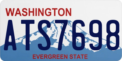 WA license plate ATS7698