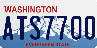 WA license plate ATS7700