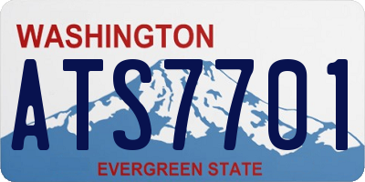 WA license plate ATS7701