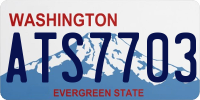 WA license plate ATS7703