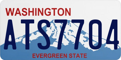 WA license plate ATS7704