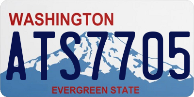WA license plate ATS7705