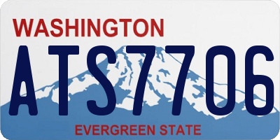 WA license plate ATS7706