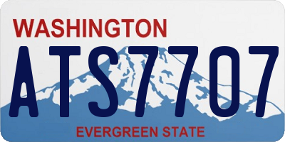 WA license plate ATS7707