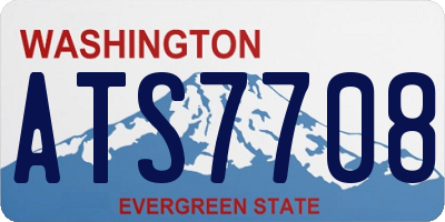 WA license plate ATS7708