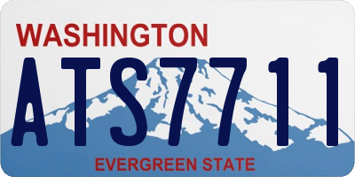 WA license plate ATS7711