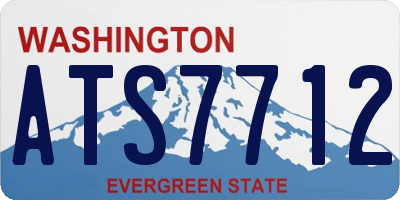 WA license plate ATS7712