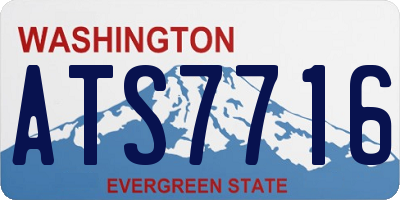 WA license plate ATS7716