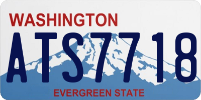 WA license plate ATS7718