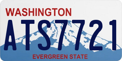 WA license plate ATS7721