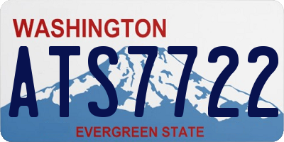WA license plate ATS7722
