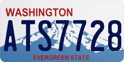 WA license plate ATS7728