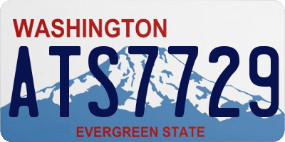 WA license plate ATS7729