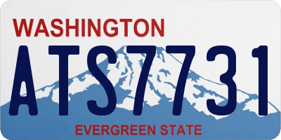 WA license plate ATS7731