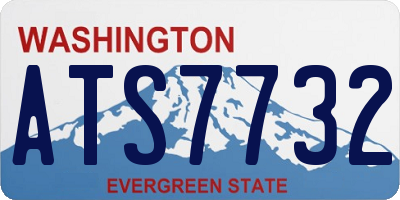 WA license plate ATS7732