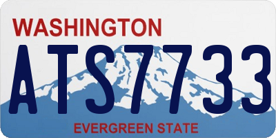 WA license plate ATS7733
