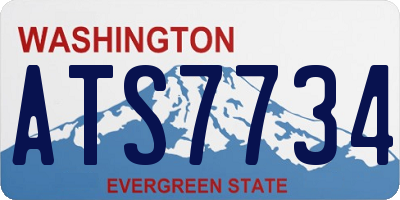 WA license plate ATS7734