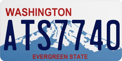 WA license plate ATS7740