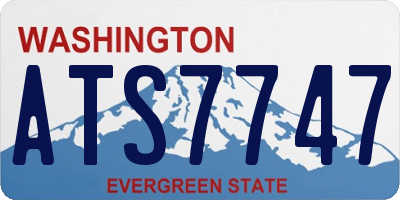WA license plate ATS7747