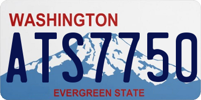 WA license plate ATS7750