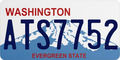 WA license plate ATS7752