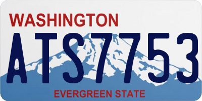 WA license plate ATS7753