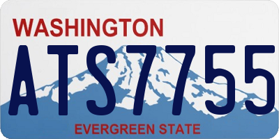 WA license plate ATS7755