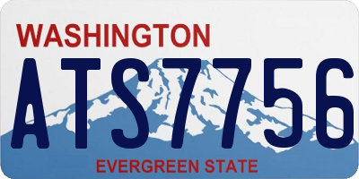 WA license plate ATS7756