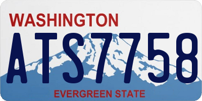 WA license plate ATS7758