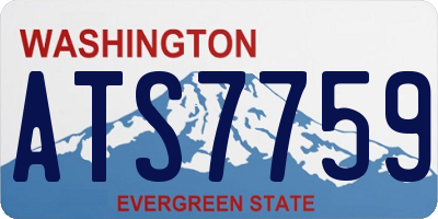 WA license plate ATS7759