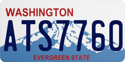WA license plate ATS7760