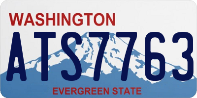 WA license plate ATS7763