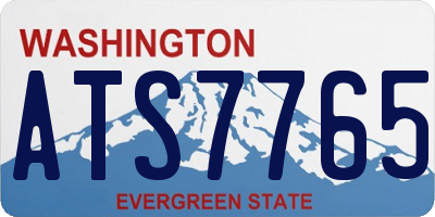WA license plate ATS7765