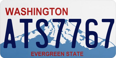 WA license plate ATS7767