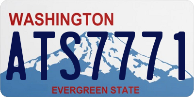 WA license plate ATS7771