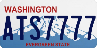 WA license plate ATS7777