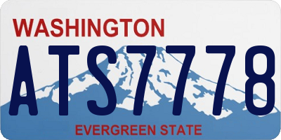 WA license plate ATS7778