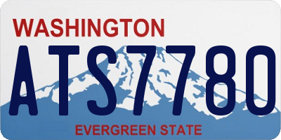 WA license plate ATS7780