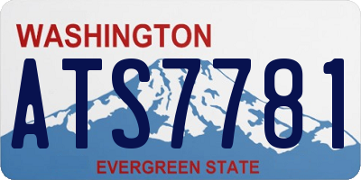 WA license plate ATS7781