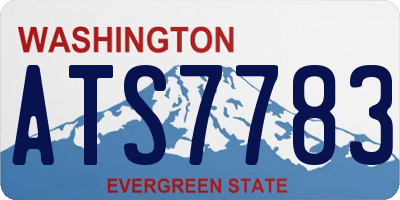 WA license plate ATS7783