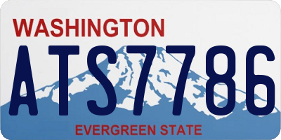 WA license plate ATS7786