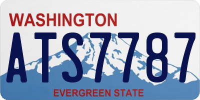 WA license plate ATS7787