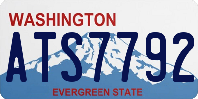 WA license plate ATS7792