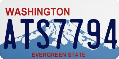 WA license plate ATS7794