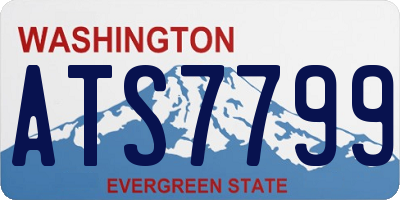 WA license plate ATS7799