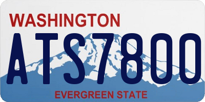 WA license plate ATS7800